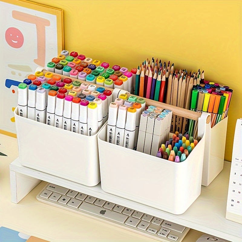 Crayon Organizer Art Supplies Caddy Rotating Kids Rainbow Color Bins Pencil Marker  Storage Stationery Caddy Children's Desk Organizers - China Children's Desk  Organizers, Student Supplies