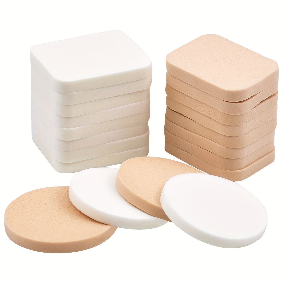 20pcs Dual-use Makeup Sponges For Application