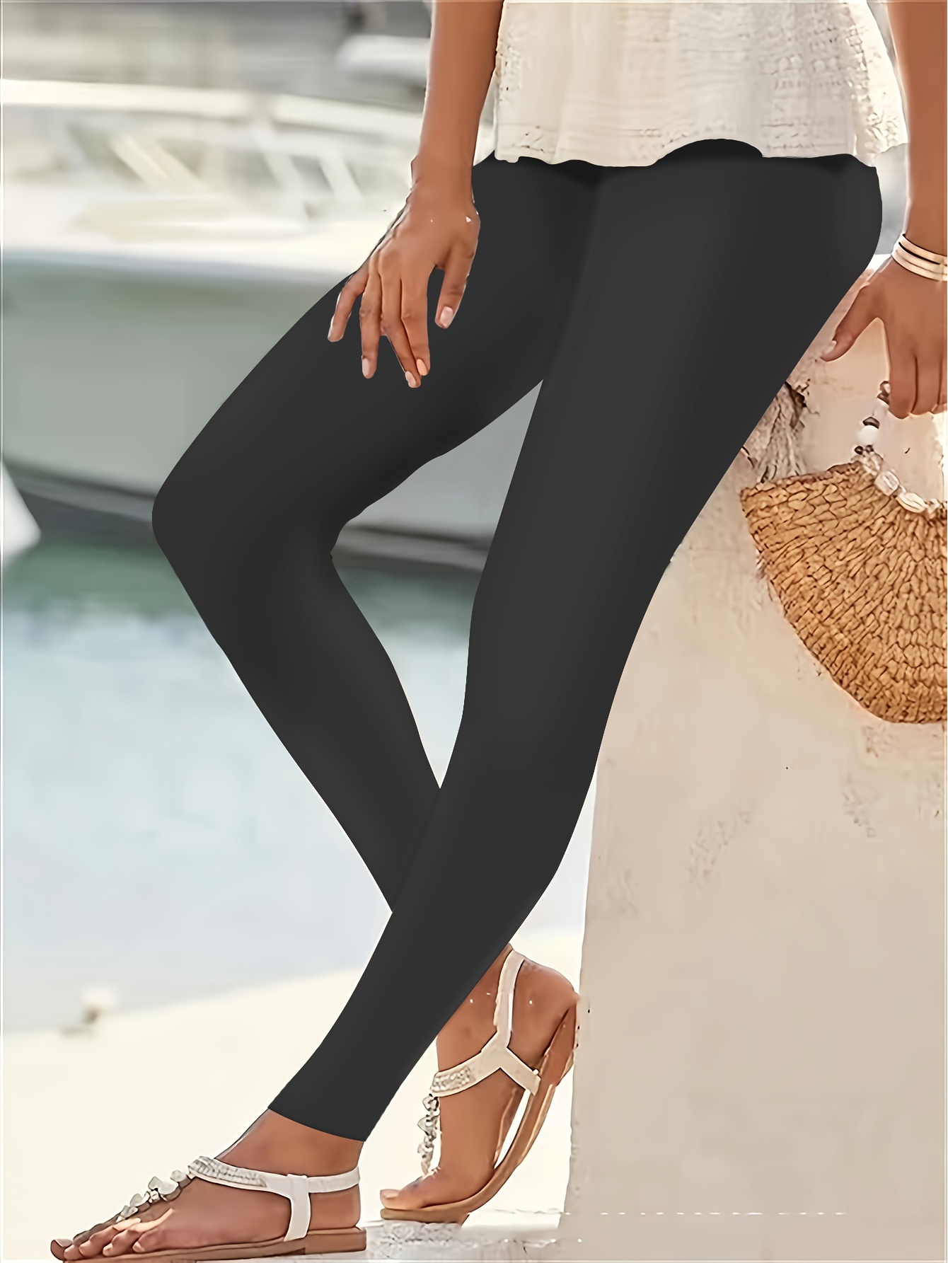 High Waist Plus Size Active Yoga Leggings For Women - Long-Length Tights For Casual Wear