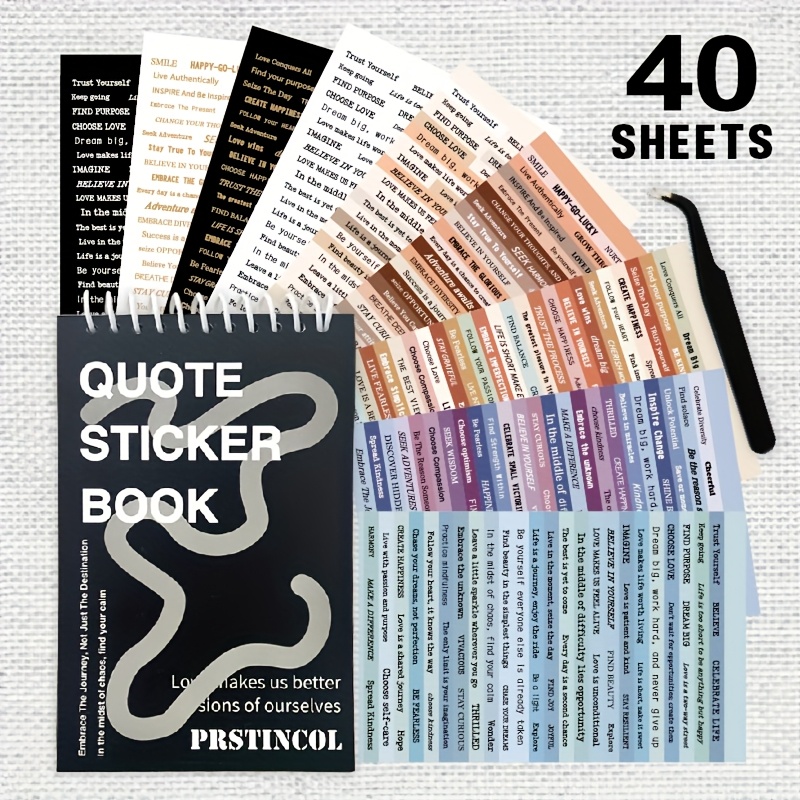 Motivational Quotes Stickers, Famous Words Scrapbook Stickers