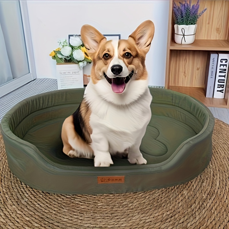 

Solid Color Thick Dog Kennel, Comfortable Dirt Resistant Bite Resistance Living Room Floor Pet Home, 4 Seasons Universal Machine Washable