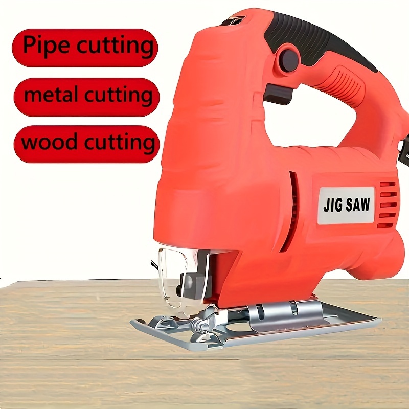 

1 Set Electric Curve Saw With Multiple Saw Blades Used To Cut Metal, Wood, And Pipes. Fast And To Cut, And Is Recommended.