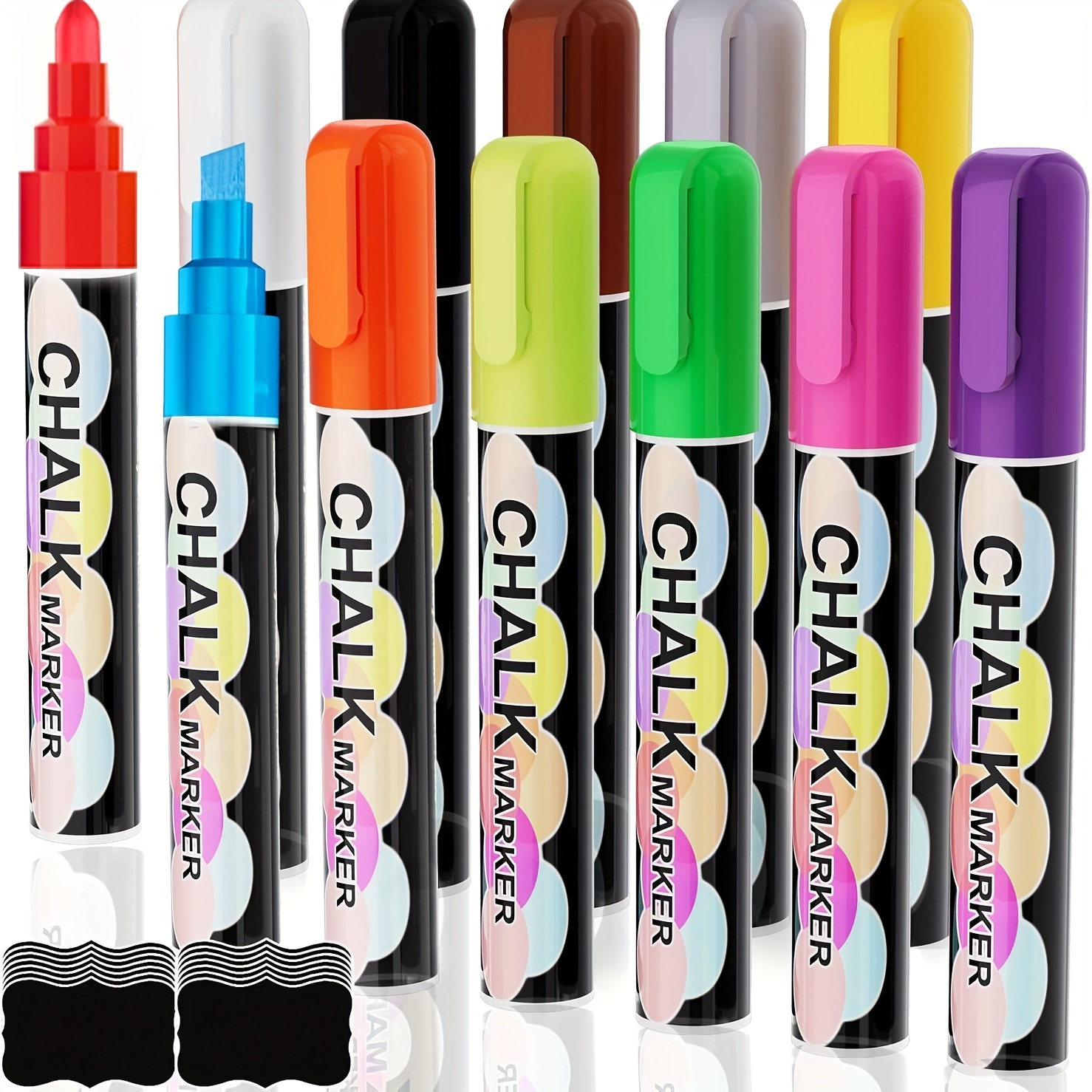 

12 Markers - Pens For Washable - 6 Mm 24 Labels Pens For , , Whiteboard