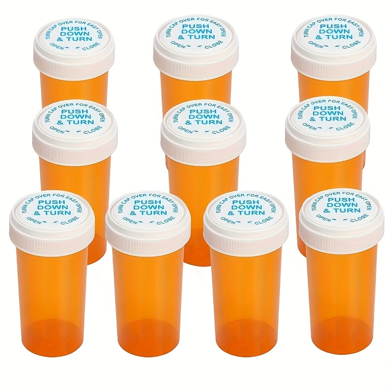 

10 Sets Of Portable Home And Travel Pill/capsule Dispensing Bottles