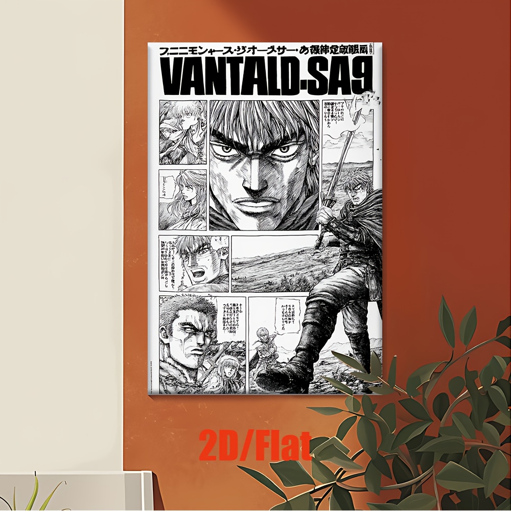TEMU 2d Flat, 2d Flat, 2d Flat A 2d Flat Canvas Painting Without A Frame, Featuring A Comic Page With Characters. Suitable For Posters And Printed