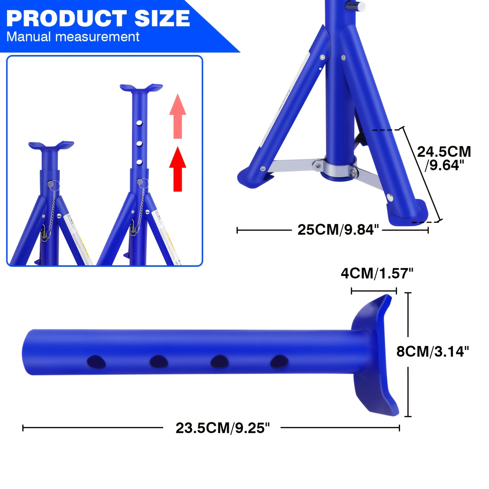 2x 3-Ton Heavy Duty Car Jack Stand Repair Tool