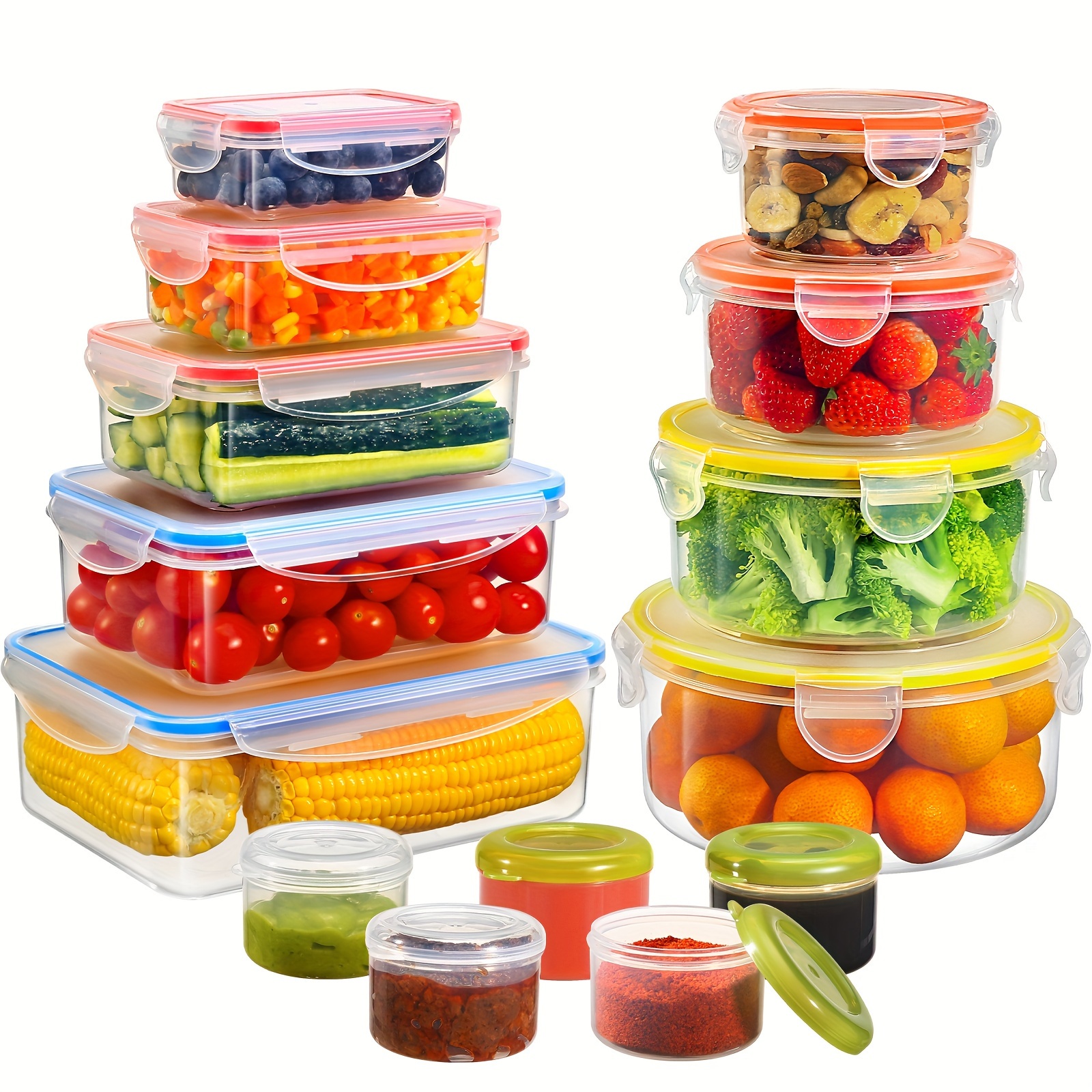 

28pcs Plastic Food Storage Containers, Airtight Food Containers With Lids, Bpa-free Meal Prep Containers, Pantry & Kitchen Organization With Labels & Marker