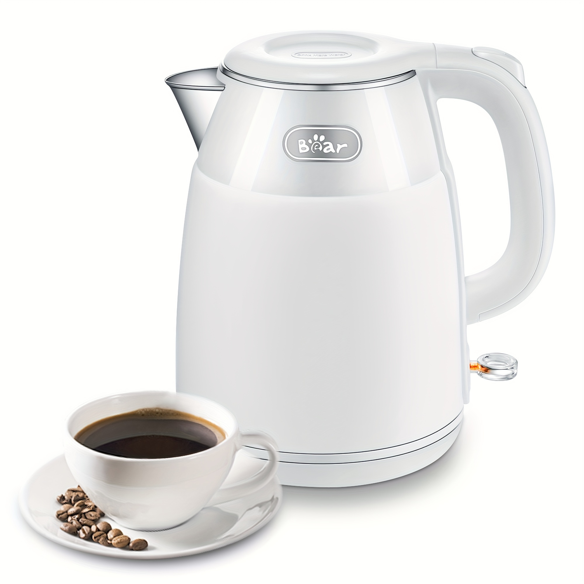 

Kettle, 1.5l Rapid-boil Water Boiler, Stainless Steel 304 Inside, 1500w With Auto Shut Off & Boil , Electric Water Kettle Great For Tea And Coffee