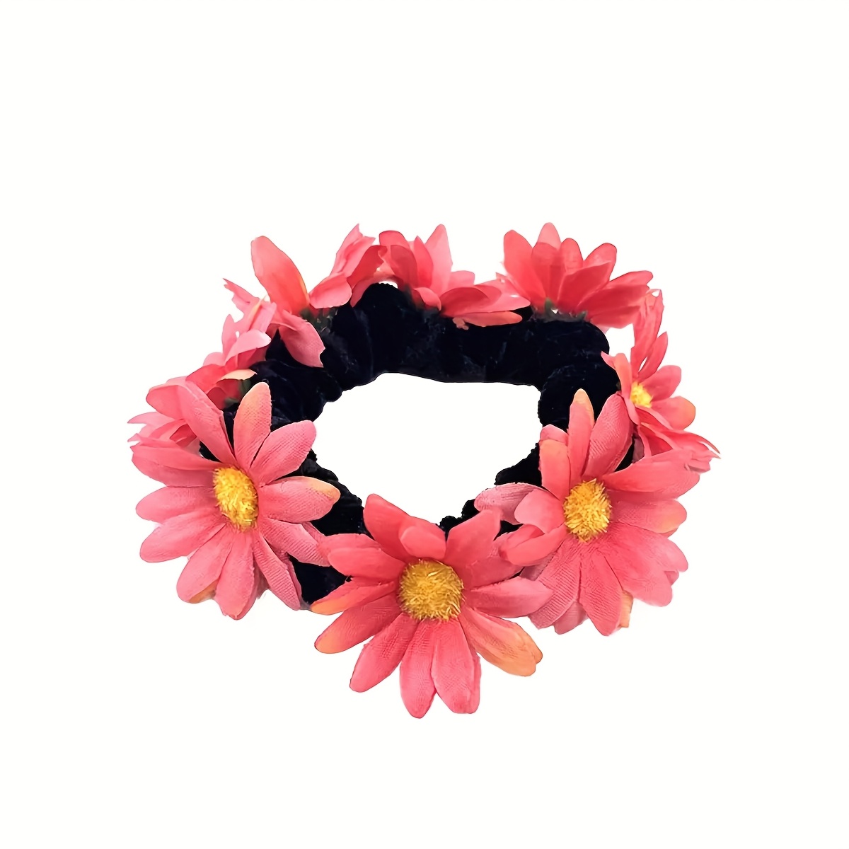 E-shop 1 Stück Simuliertes Stoff-Gänseblümchen-Blumenstück für Damen, ideal für den Strandurlaub, zum Befestigen von Duttfrisuren, Haarverzierungen,