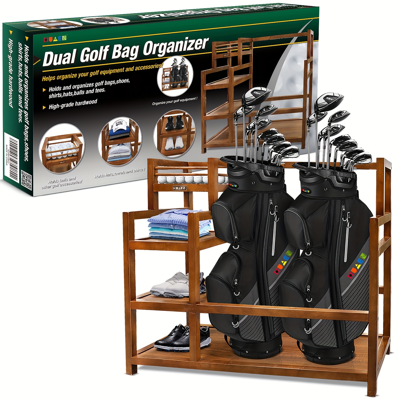  Necoka 2 Layer Golf Trunk Organizer, Golf Gifts For Men  Husband Golfers
