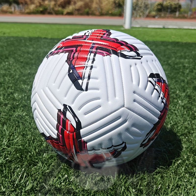 red high quality wear resistant thickened pu soccer ball for adults youth training machine seamless construction competition ready with free needle net bag details 7