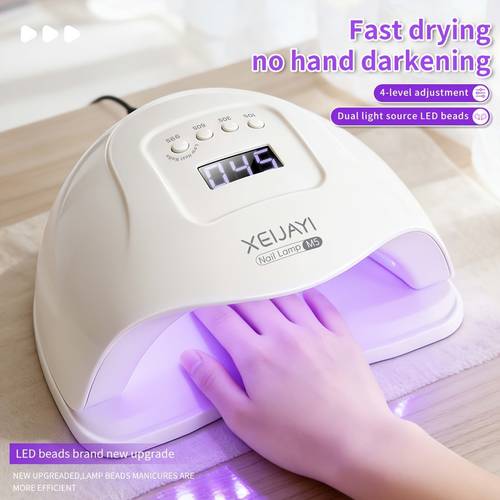 1pc white led nail lamp source nail lamp fast drying no hand darkening 4 level adjustment for women and nail art use