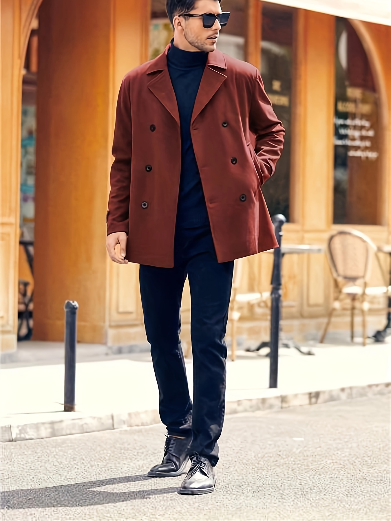 Stylish Wool Black Mens Single Breasted Overcoat - Your Perfect Winter  Trench Coat