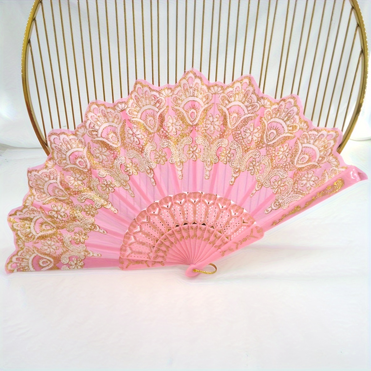 1 3pcs flower folding fan chinese folding fan flower pattern folding fan retro fan handheld wedding dance party decoration mothers day gift