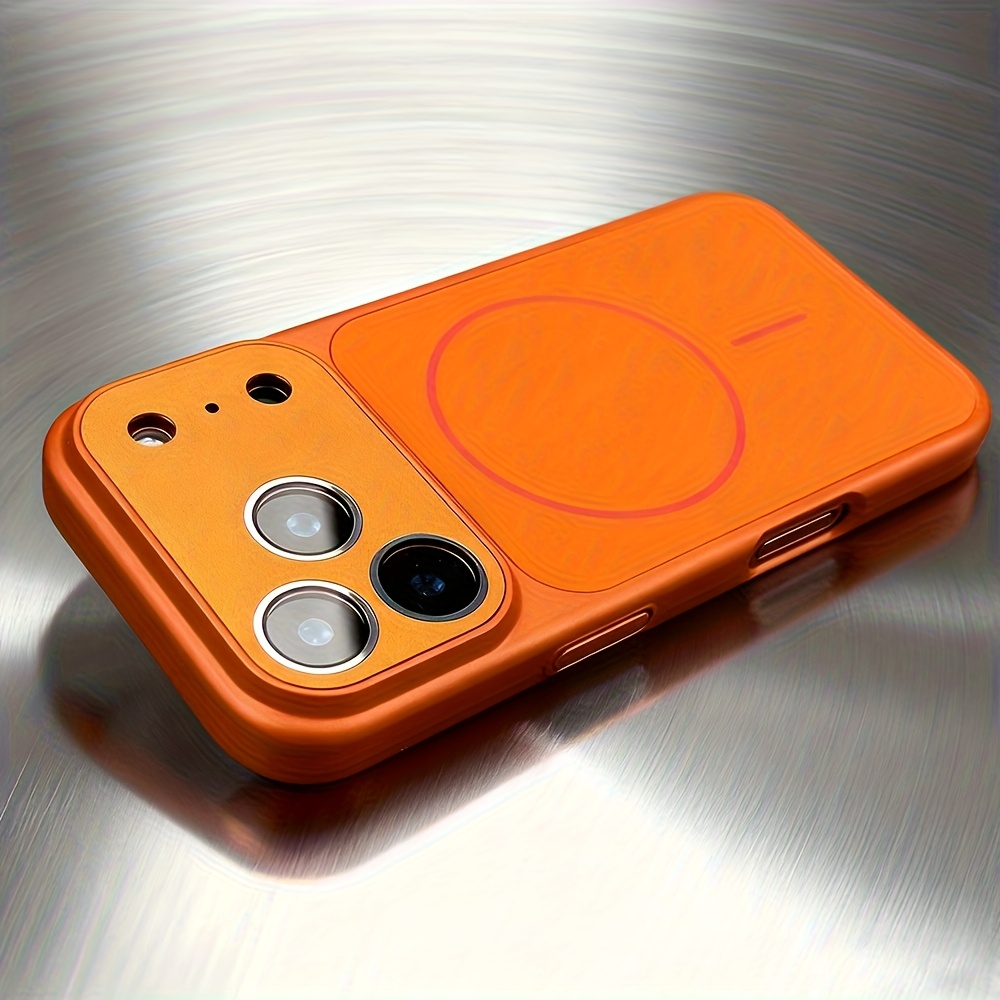 手机壳 - 奢华即时变形 17pro 磁吸无线充电手机壳，适用于 iphone 13   17 pro   全金属保护壳，相机镜头保护，哑光金属漆硬边框软后盖 商品详情 6