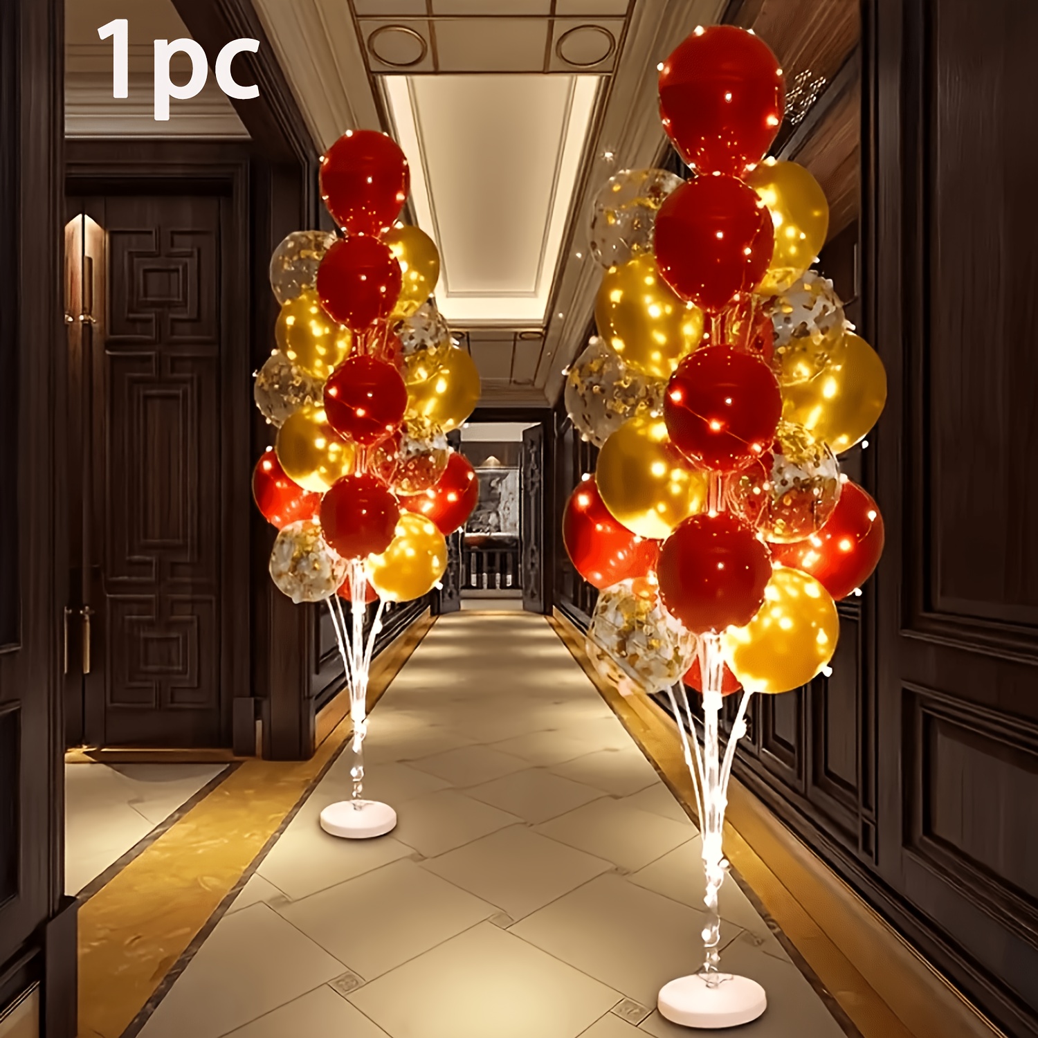TEMU Ensemble de supports à ballons de 25 pièces, ensemble de supports de table à ballons avec tasse, bâton à ballon, facile, ensemble de supports à