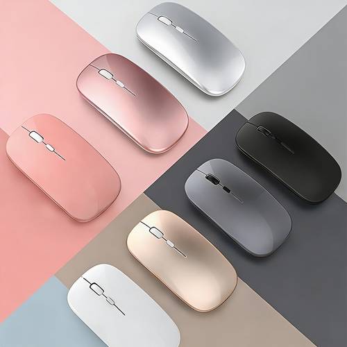 a wi fi and bluetooth rechargeable wireless mouse for computers an ergonomic usb mouse with silent pause and rgb suitable for laptops ipads and pcs and is ideal for office and study use