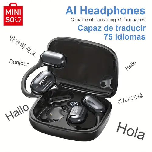 ai translation true wireless ows headphones ms162 open ear earphones with long wireless earhooks headset hifi wireless headphones for sport