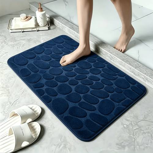 A Soft, Quick-Drying Memory Foam Bath Mat with a Non-Slip Coral Design, Machine Washable, Made with a Polyester Backing, Lightweight And Comfortable, Suitable for Bedrooms, Showers, And Indoor Use, Easy to Clean And Maintain!
