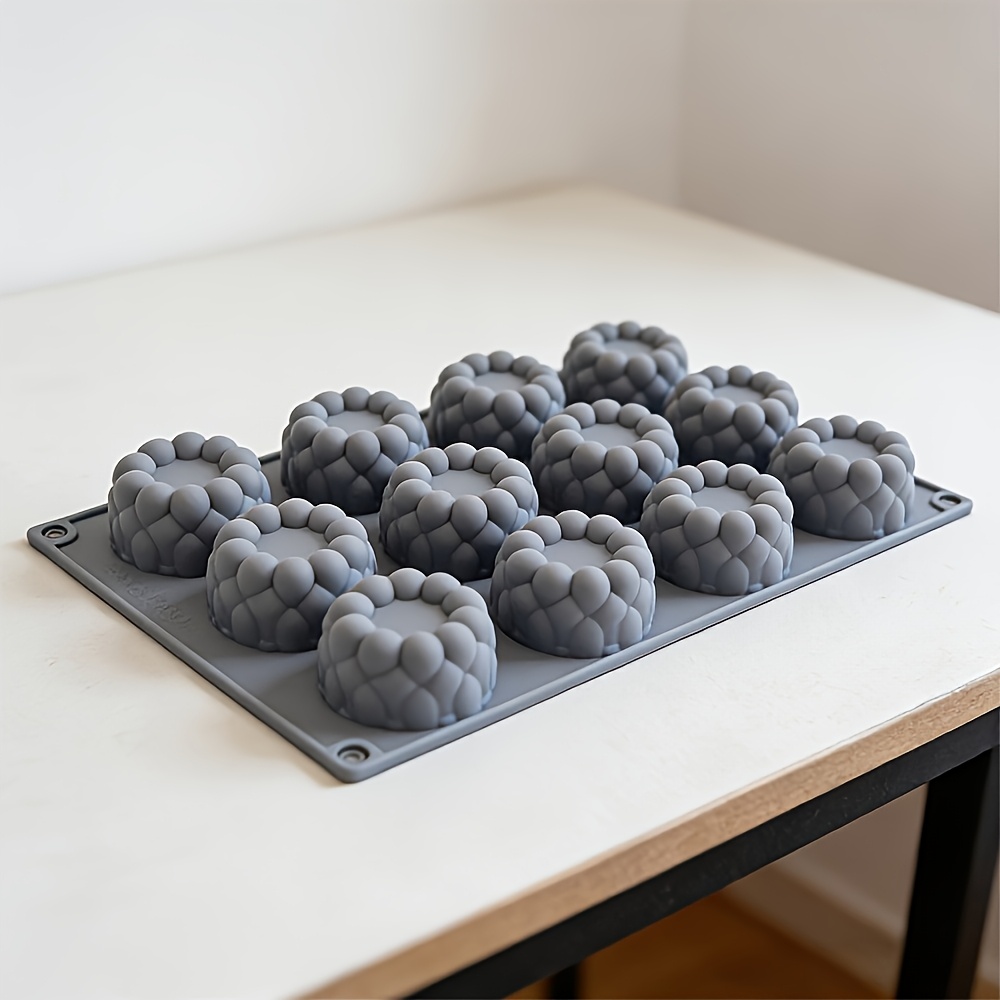 Image of 1pc Gray Bubble Ball Cake Mold, Suitable For Making Cakes, Jellies, Candies, Cubes, Etc. Used In Refrigerator, Oven, Microwave And Dishwasher, Perfect For Christmas, New Year Parties Gatherings
