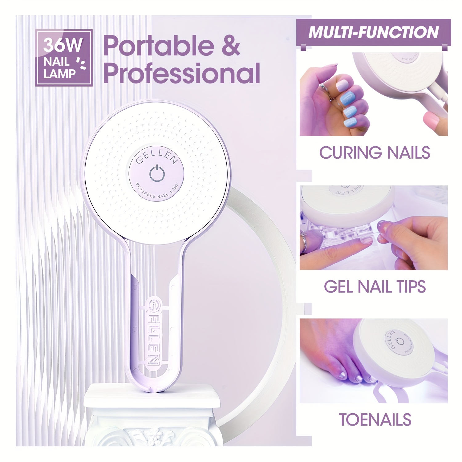 gel nail polish kit with light misty purple tone transparent   nail polish set starter kit with led lamp gel nail polish with nail primer and dehydrator nail gel manicure set Product details 7