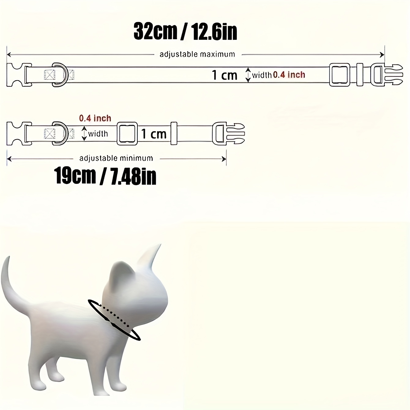 1 adjustable cat face pendant with anti choking safety clasp cat collar Product details 6