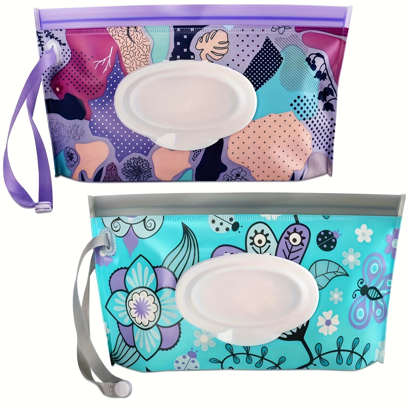 

1/2pcs Wet Wipes Dispenser Box, Reusable Portable Wet Wipes Bag, Travel Wet Wipes Holder, Refillable Wet Wipes Storage Bag