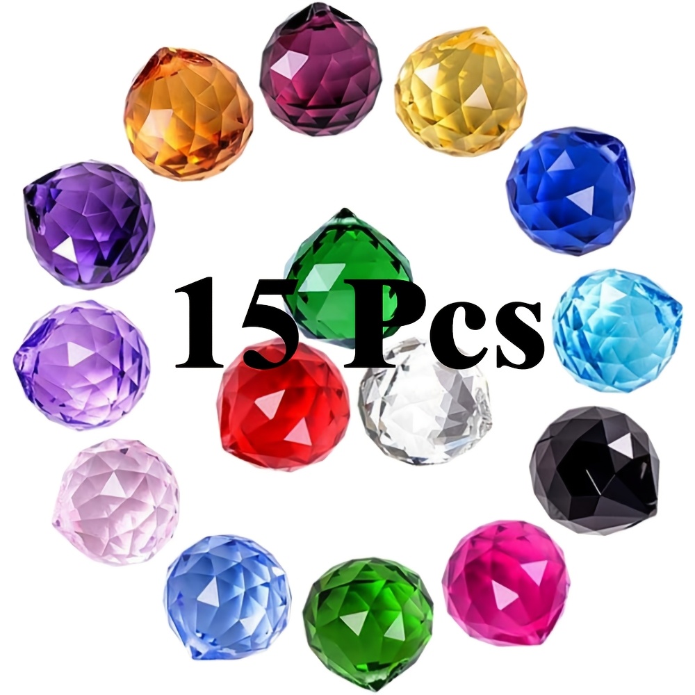 30mm Mixed Color Bead Acrylic Sunshine Capture Rainbow Pendant Making Tool, Suitable For Window Decoration, Wedding Supplies, Bead Additions