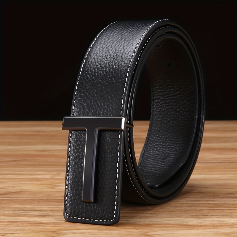Double Sided Head Layer Leather Belt for Couples