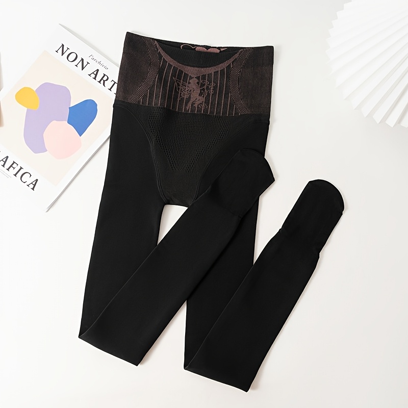 Image of Elegant Ladies Hip-lifting Moisturizing Stockings, High-waisted Tummy-tucking Integrated Base Steel Wire Mask Stockings Anti-hook Pantyhose