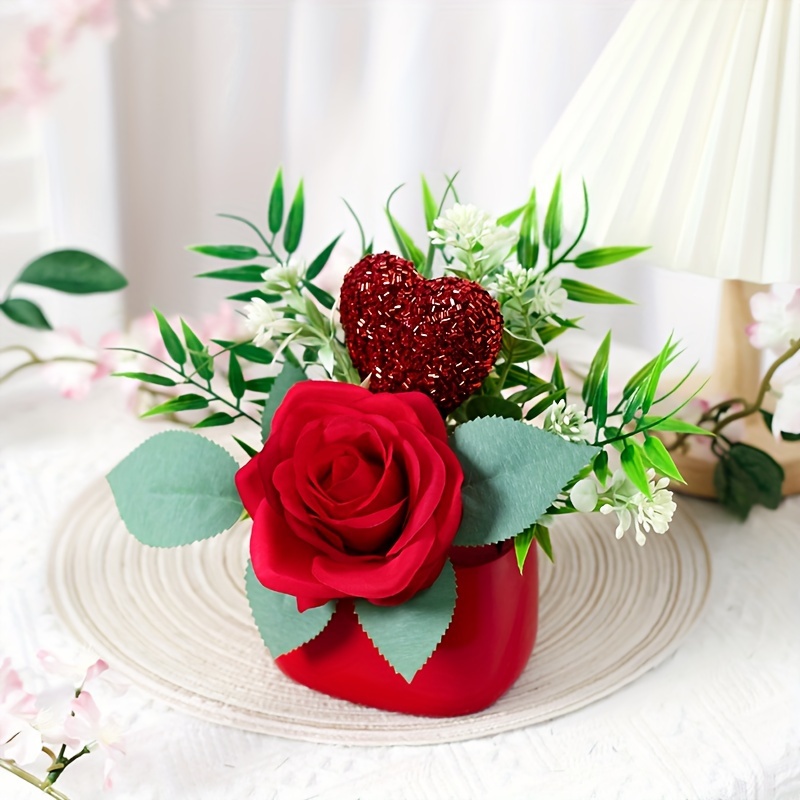 Fresh Red Rose,1Pc : : Home & Kitchen