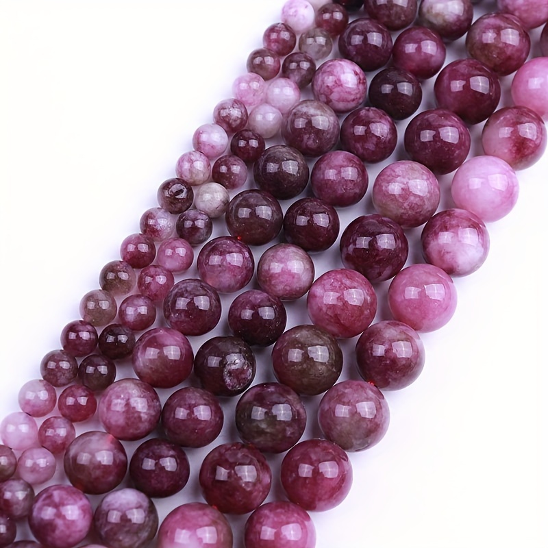 

Natural Beads - 6/8/10/12mm Purple Charoite Round Beads For Jewelry Making, High-quality S For Diy Bracelets And Necklaces Gifts