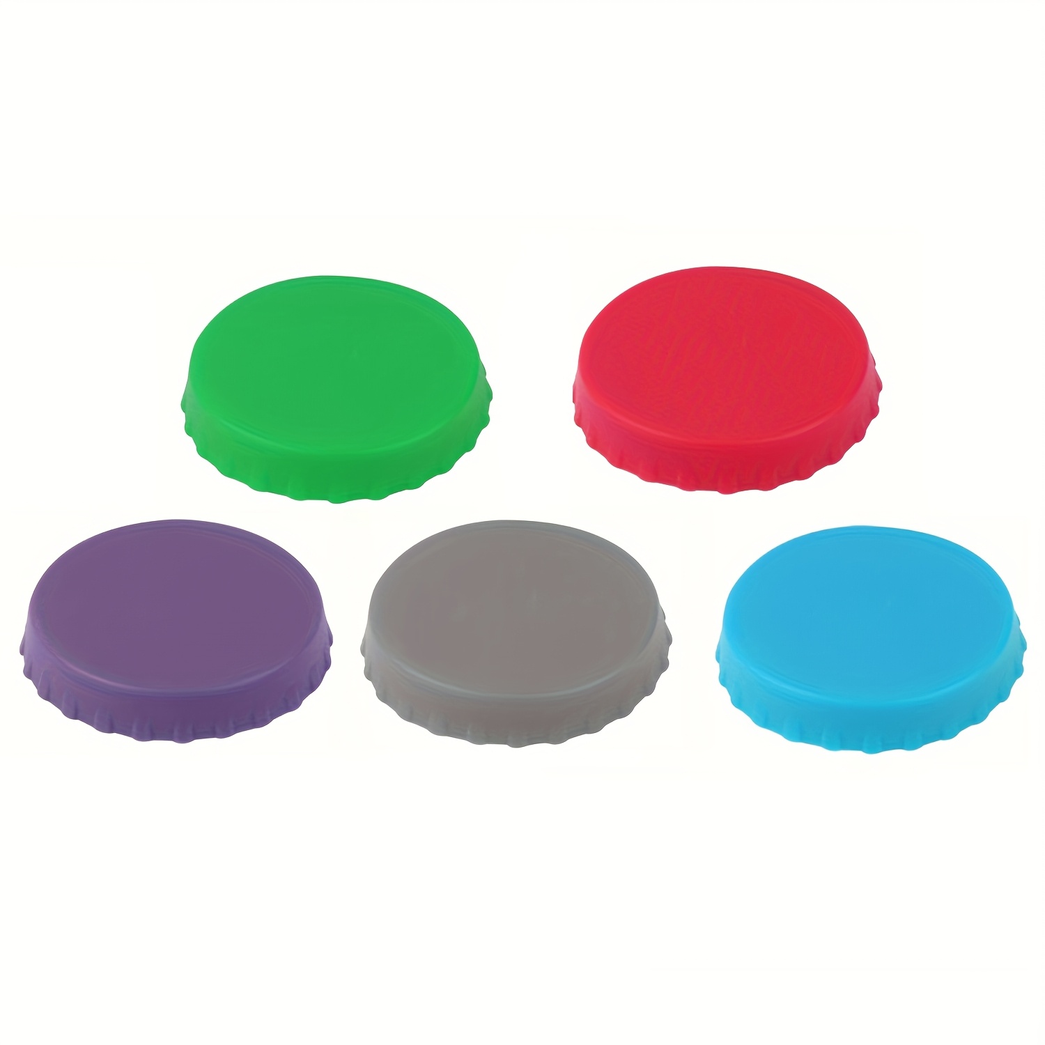 TEMU 5pcs Of Silicone Can Lid, Beer Can Lid, Suitable For Standard Beer, Juice, Soda, Soda Can, Soda Can Lid, Drink Sealing, Juice Seal, Round Lid, ,