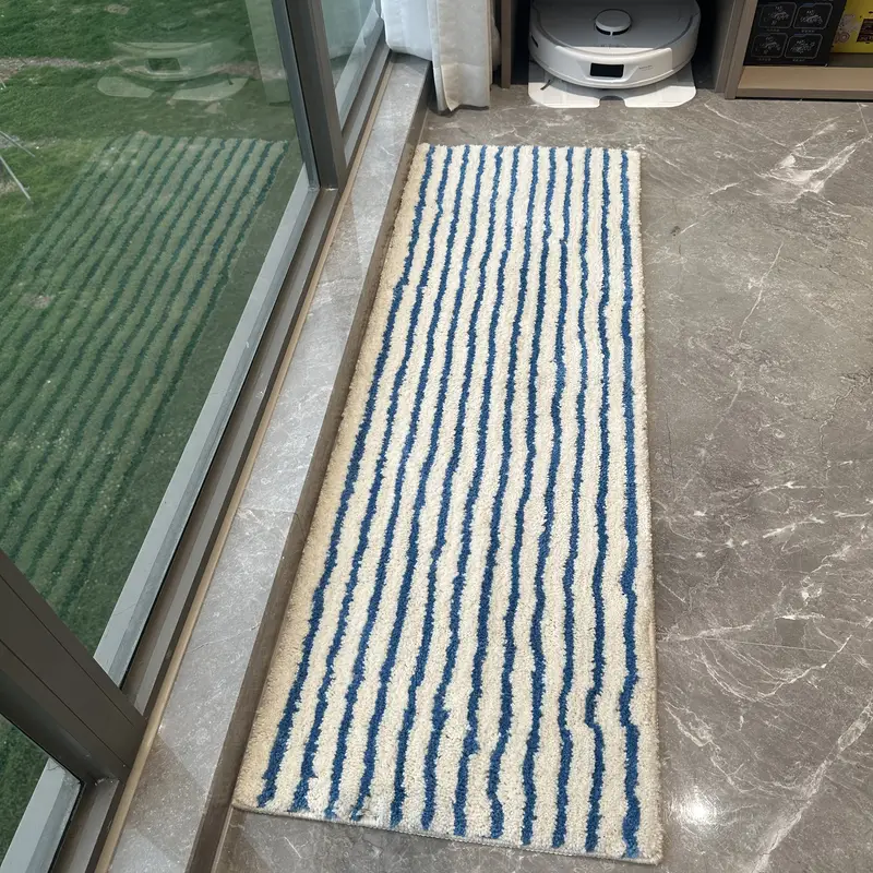 kitchen and bathroom floor mat non slip mat ultra fine floor mat soft absorbent bathroom mat long kitchen mat bedside mat machine washable non fading floor mat striped door mat furniture decorative mat mothers day mat light luxury ultra fine bathroom mat clustered durable block rug sizes and four colors Product details 3
