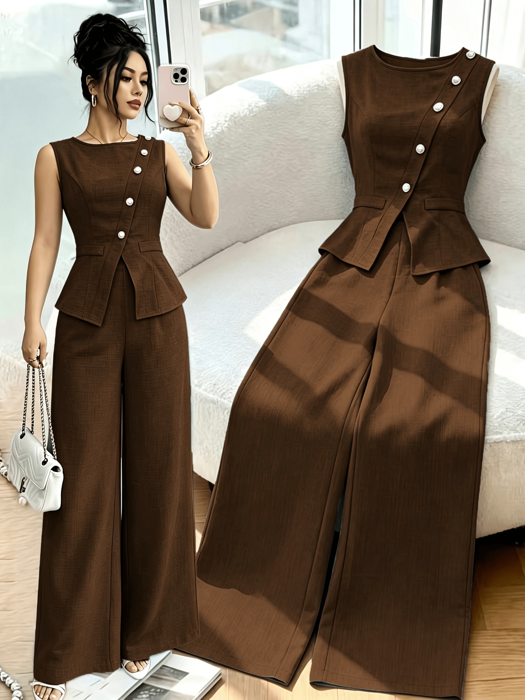 2pcs Set An Elegant Summer Womens 2pcs Set Suitable Wearing