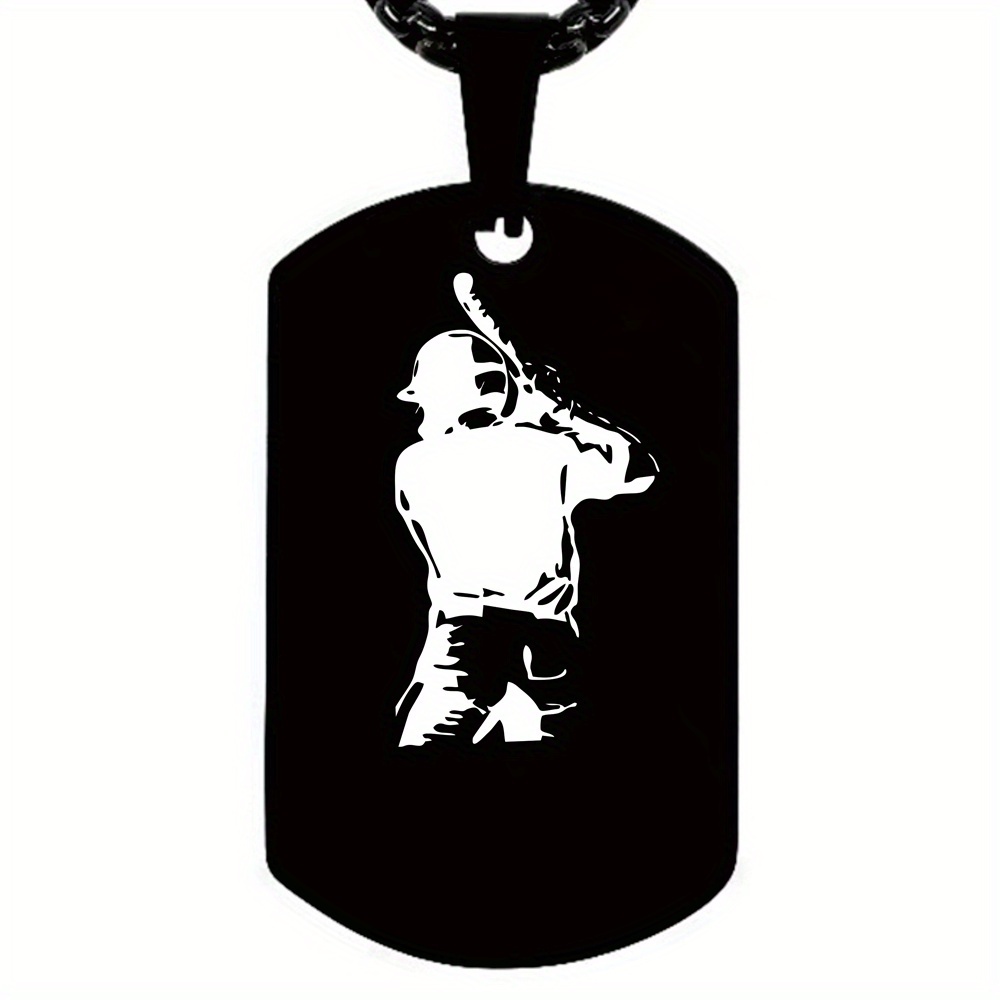 TEMU Collier personnalisé de baseball en acier inoxydable 304 pour une personne ou une équipe, un cadeau commémoratif pour les événements d'équipe de