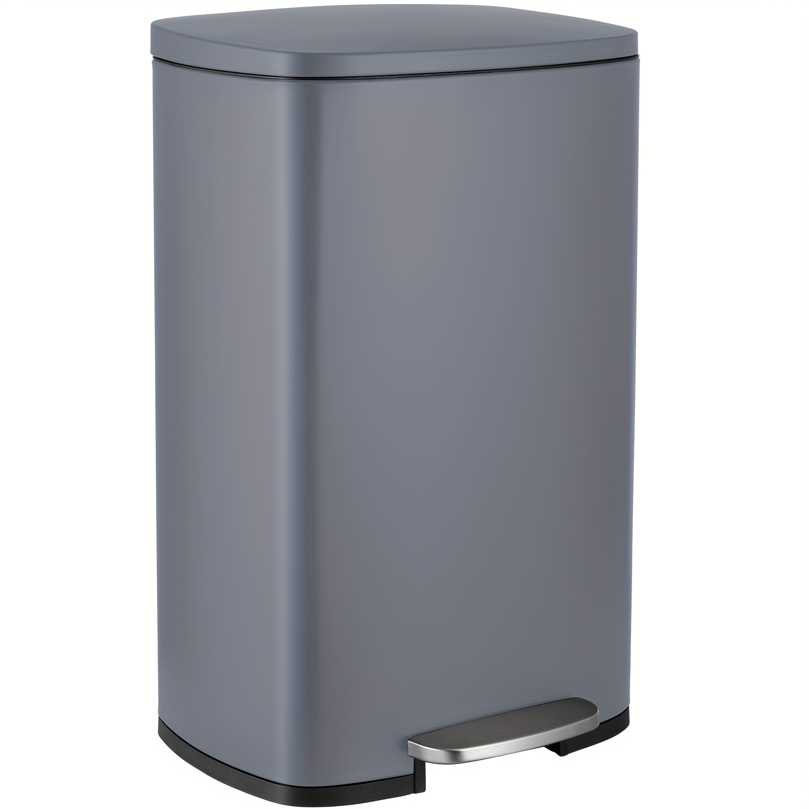 TEMU 50l Stainless Steel Rubbish Bin With Lid, Pedal Bin, Large Pedal Bin, Removable Inner Bucket, Odour Isolate, For Kitchen, Bathroom, Office