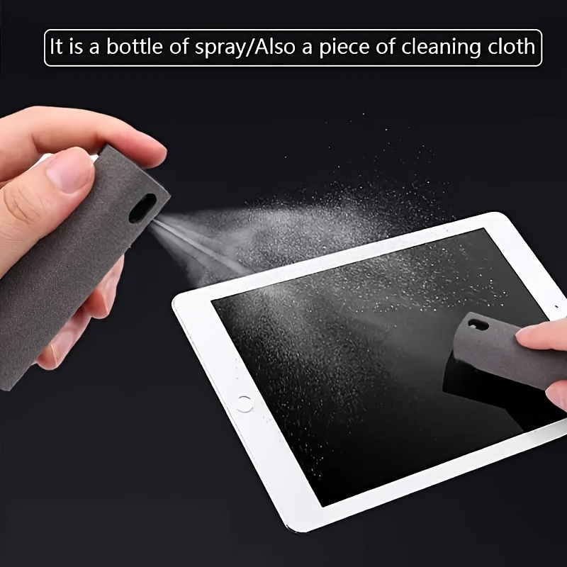 3-in-1 Multifunctional Cleaning Bottle Set with Microfiber Cloth - Ideal for Computers, Laptops, Cars, iPads, and Smartphones - No Liquid Needed, PP Material, Mobile Device Cleaner|Portable Cleaning Kit|Microfiber Cloth Bottle
