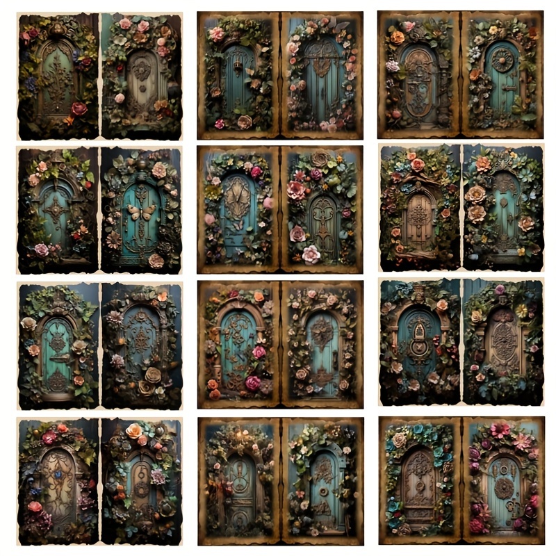 140PCS Vintage Embossed Flower Scrapbook Paper – 3.19x3.19 Inch Decorative Craft Paper For Junk Journals, Cards, Collage (40 Designs + 20 Embossed)