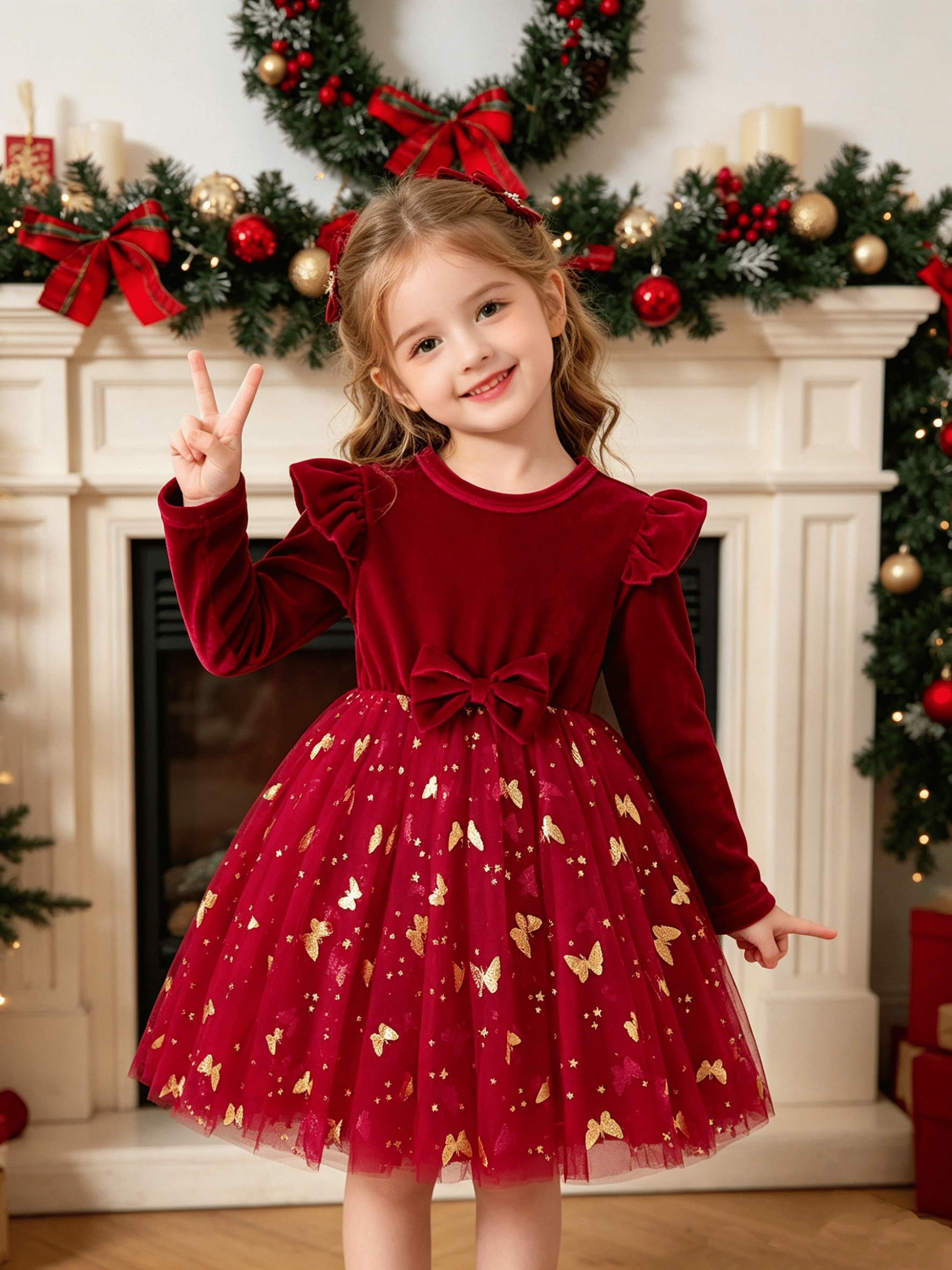 girls velvet christmas dress for baby girl sold on Temu United States Green
