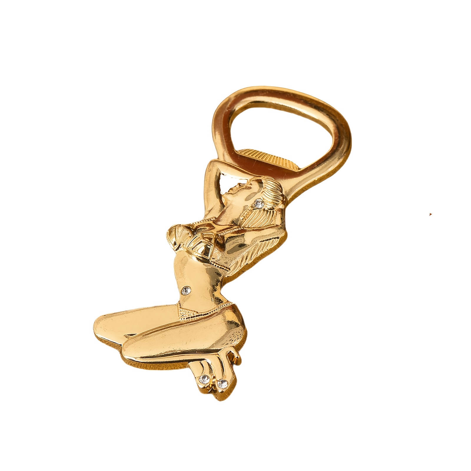 Image of 1pc/2pcs Of Golden Beauty Bottle Openers, Sexy Bikini Ladies With Diamond Beer Openers, Party Supplies For Holiday Events And Singles Gatherings At Bars
