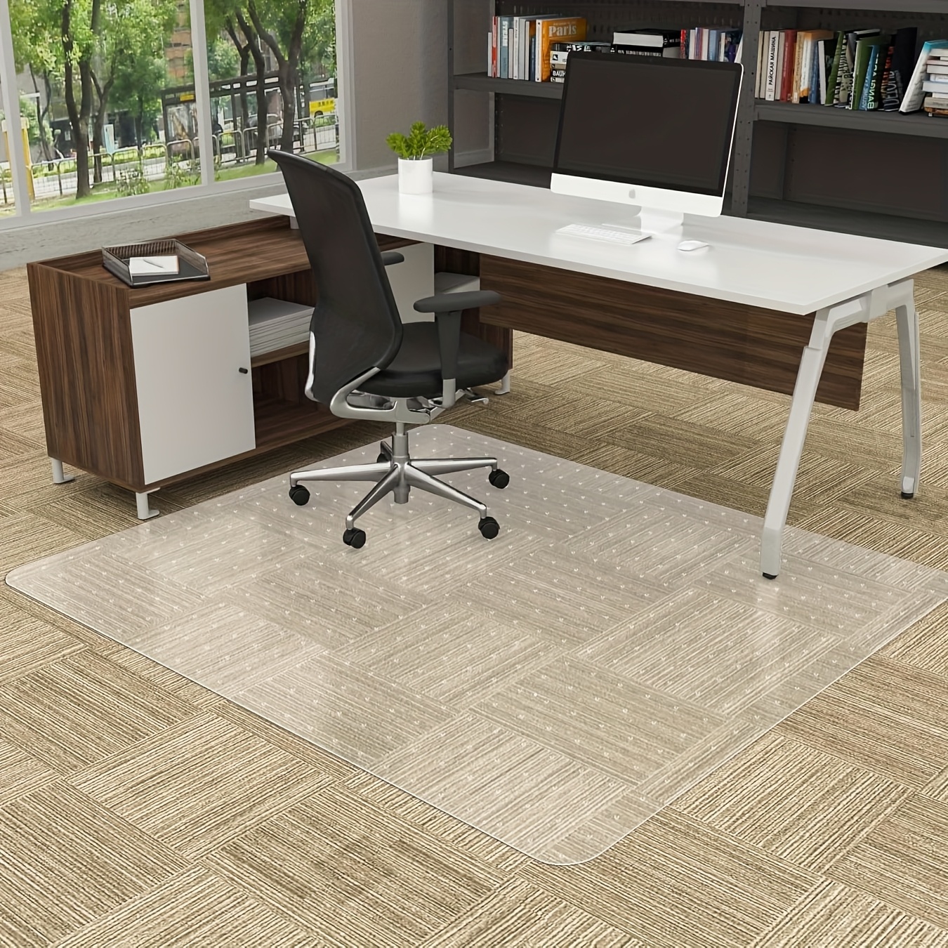 Low Pile High Pile Carpet Protector Desk Floor Mat 48