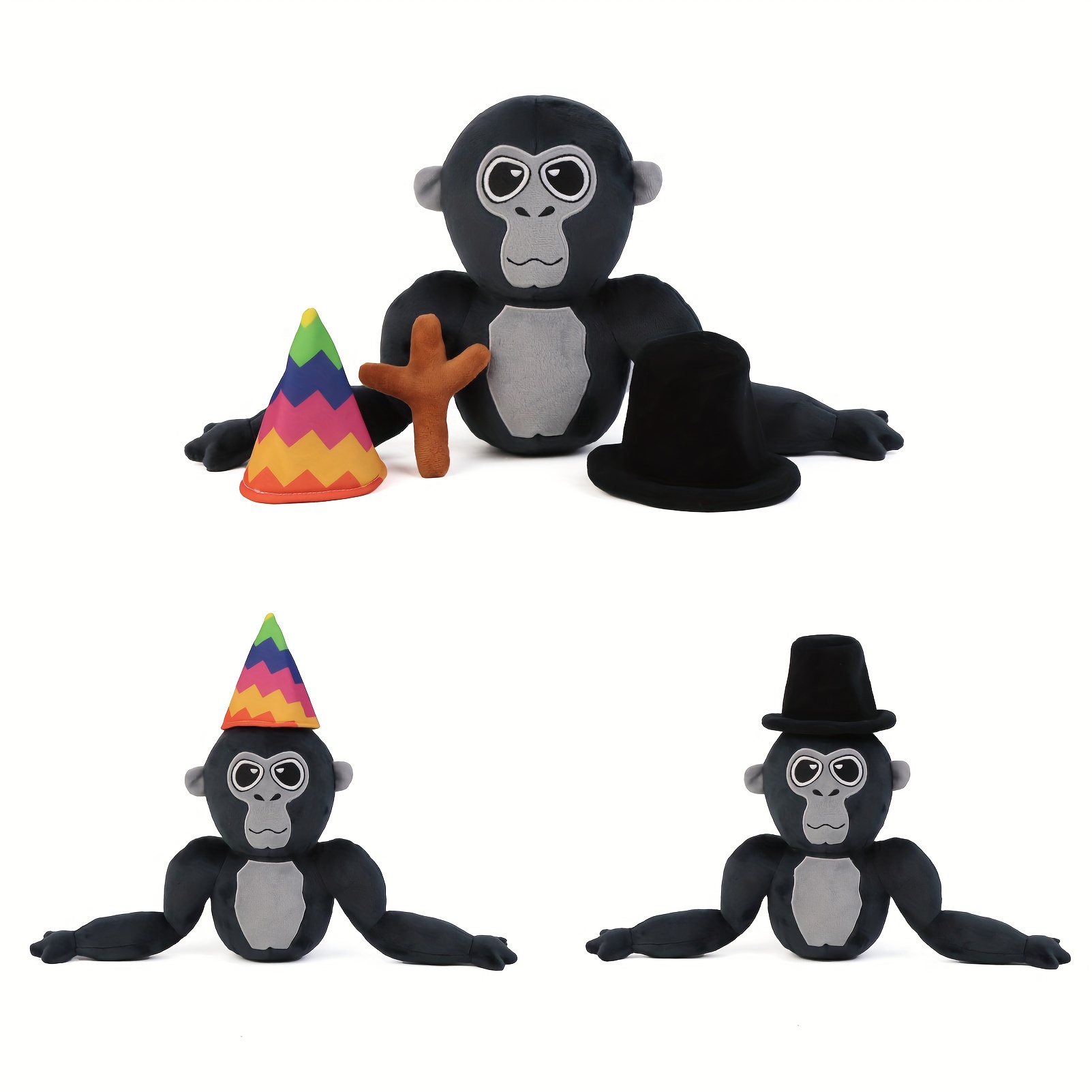 

40cm/15.75in Gorilla Tag Monkey Plush Toys Kawaii Black Monkey Stuffed Animals Plush Jeff Plush Doll Easter Halloween And Christmas Gifts Anime Game Toys Gift For Gamer Fans