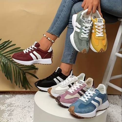 Women's Fashion Casual Shoes, Versatile Casual Attire, Comfortable Women's Sneakers for Casual Outings and Shopping, Women Shoes