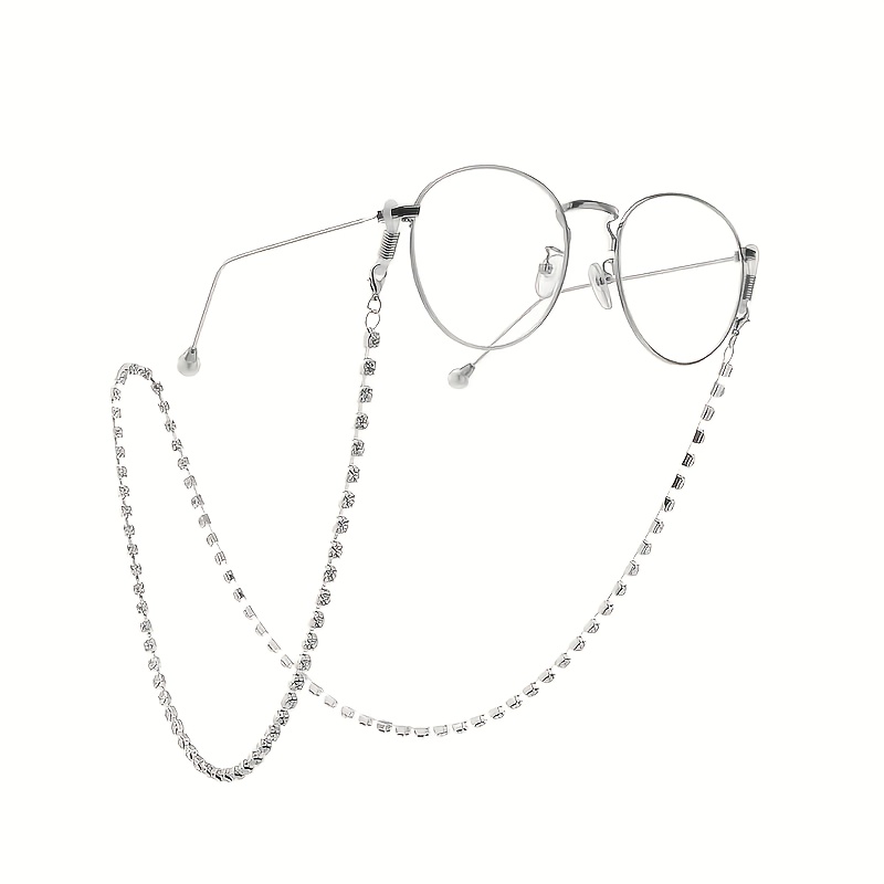 TEMU Cinturino elegante per occhiali con e strass