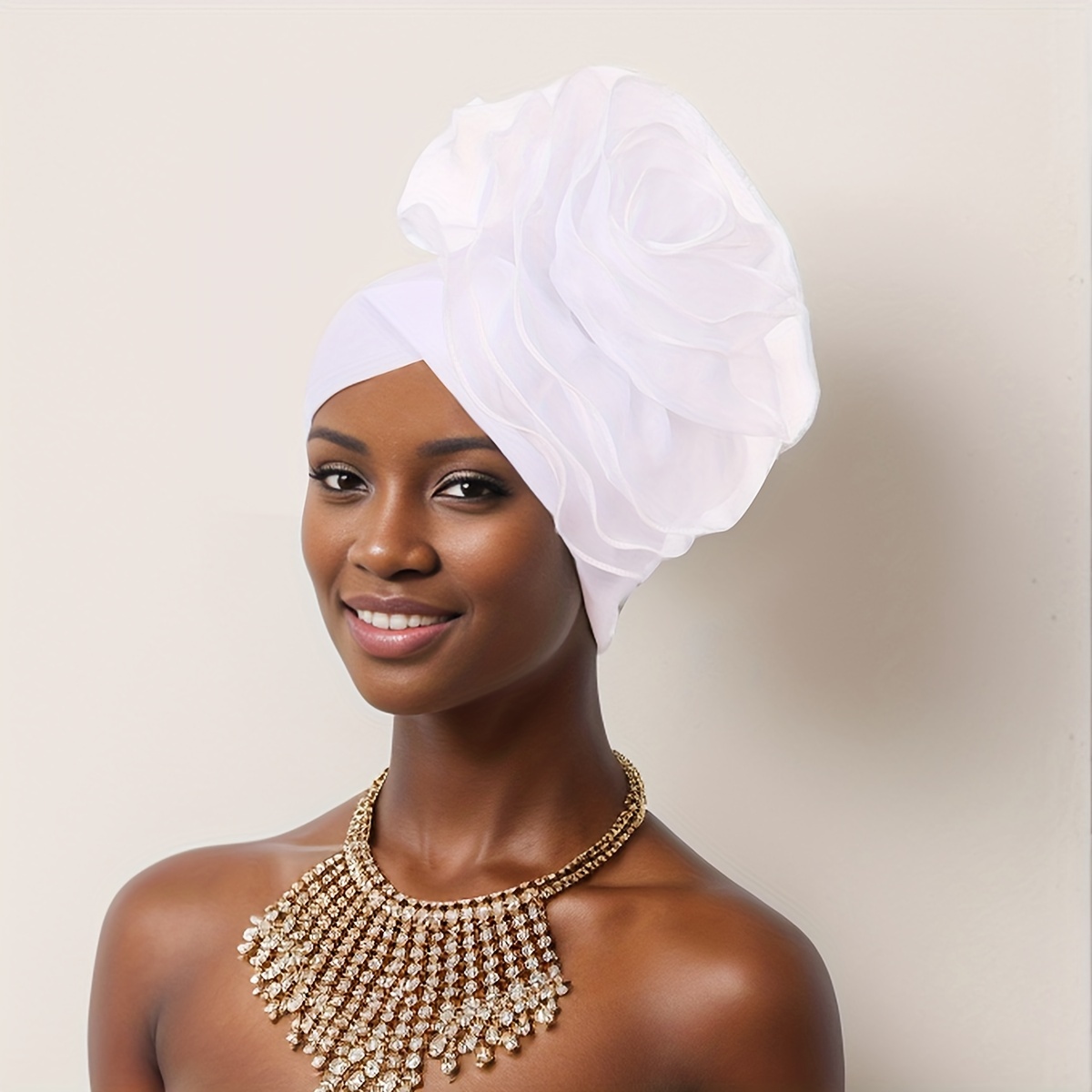 Womens Side Large Flower African Ethnic