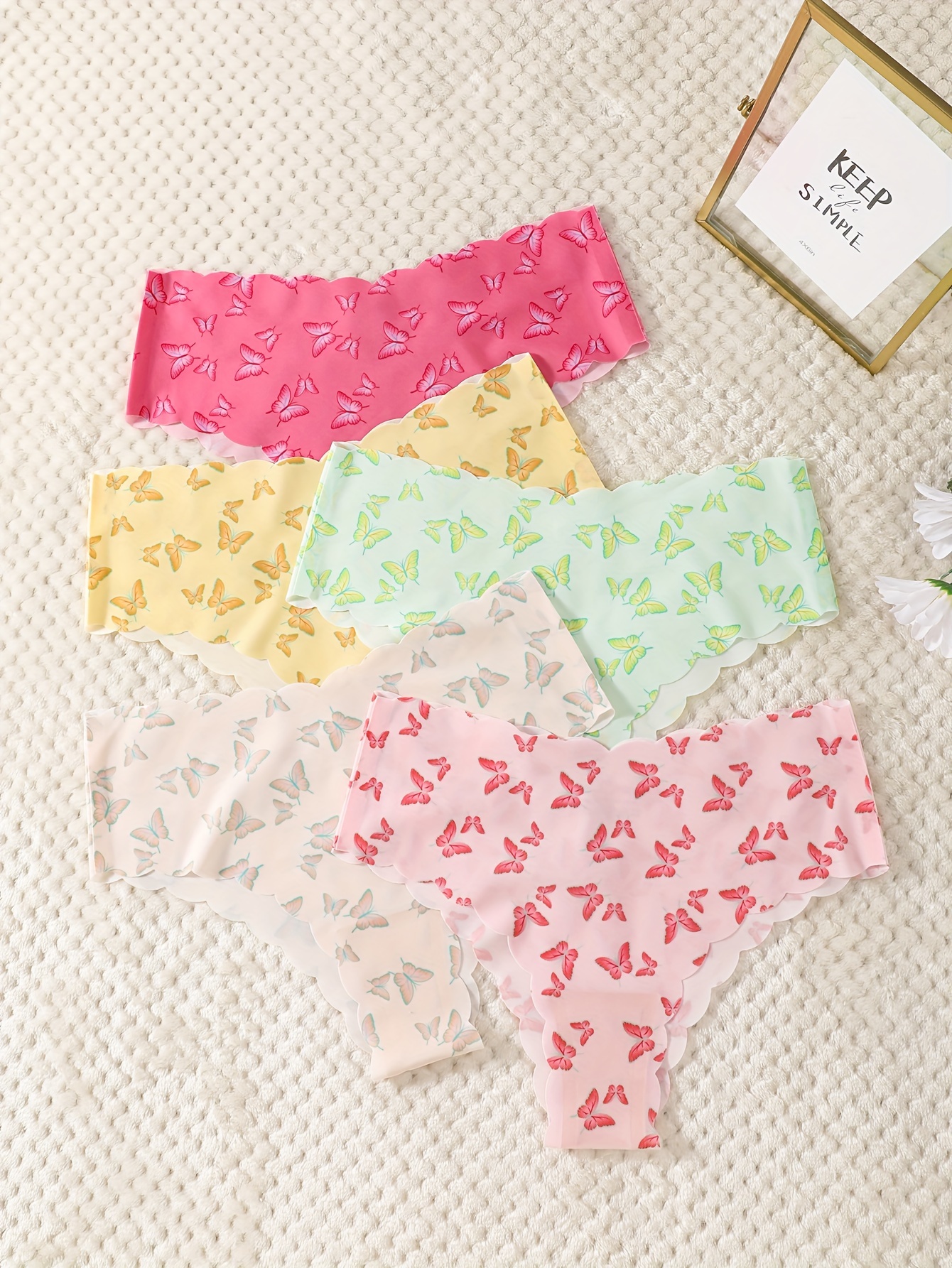 Butterfly Print Briefs Comfy Breathable Stretchy Intimates - Temu