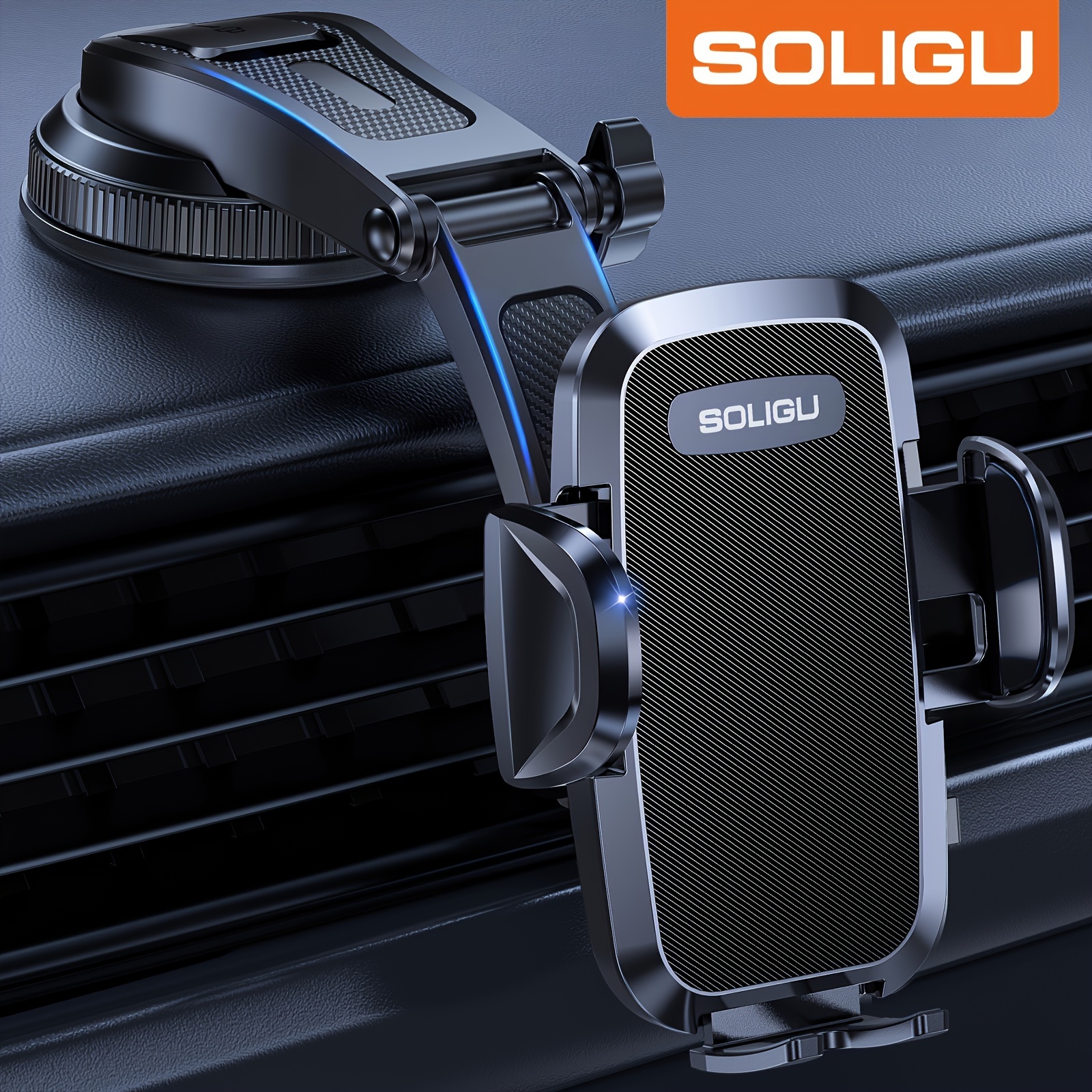 

Soligu Universal Car Phone Holder, Dashboard Phone For Car, Rotatable And Retractable Car Phone Phones