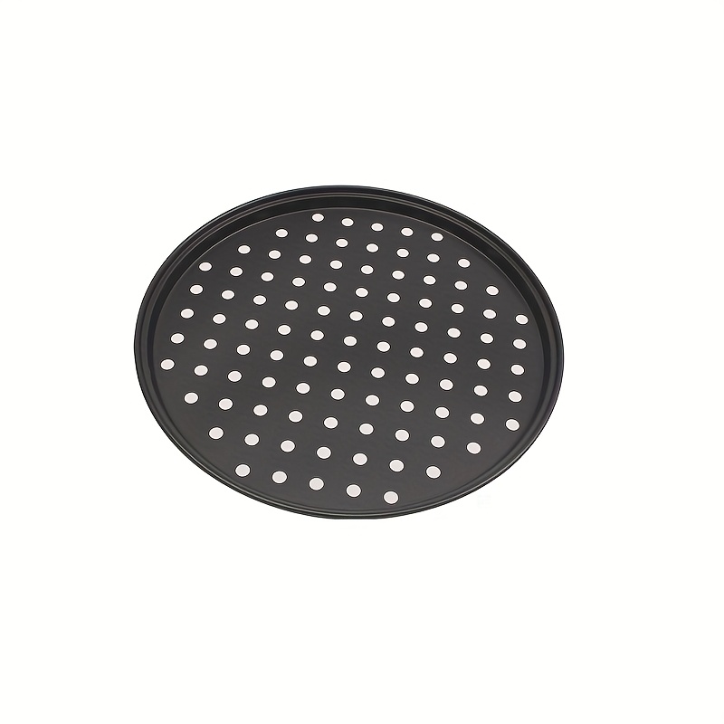 Bakken Swiss Pizza-Pfanne Mit Löchern – 33 Cm, Antihaftbeschichtet, Aus Karbonstahl | 2 Stück, PFOA-/PFOS-/PTFE-frei, Bis 230°C Hitzebeständig