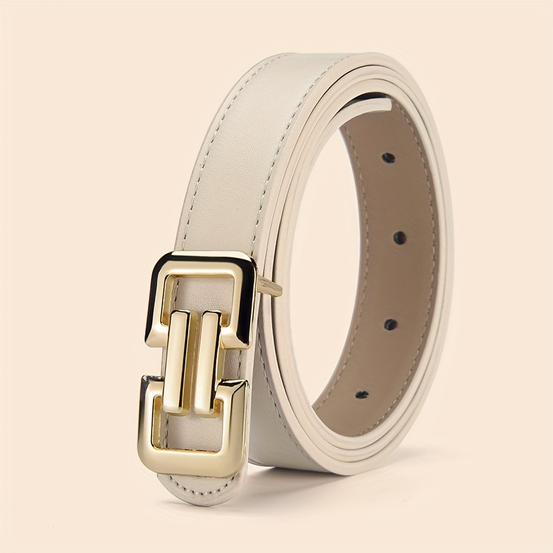 Women's Letter Buckle Business Casual Belt, 2.4cm Wide, Combines Formal Business Style with a Casual and Relaxed Design. It Pairs Well with Jeans, Skirts, Dresses, and Other Bottoms and Skirts. Available in 6 Colors to Suit Different Outfits, It Is